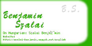 benjamin szalai business card